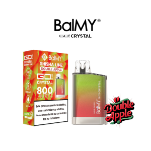 Estuche 10 pods desechables BalMY GO Crystal 800 puffs 20mg/ml nic. sabores Shisha Line – Double Apple