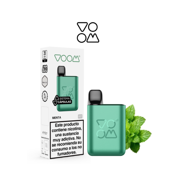Pod Mod I VOOM Recargable + Cápsula POD MESH 600 puffs con 20 mg/ml nicotina Kit Starter – Menta