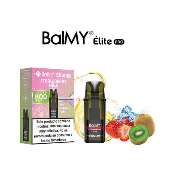 Cápsula rellena BalMY Élite PRO 800 puffs 20mg/ml nicotina – Fresa Kiwi
