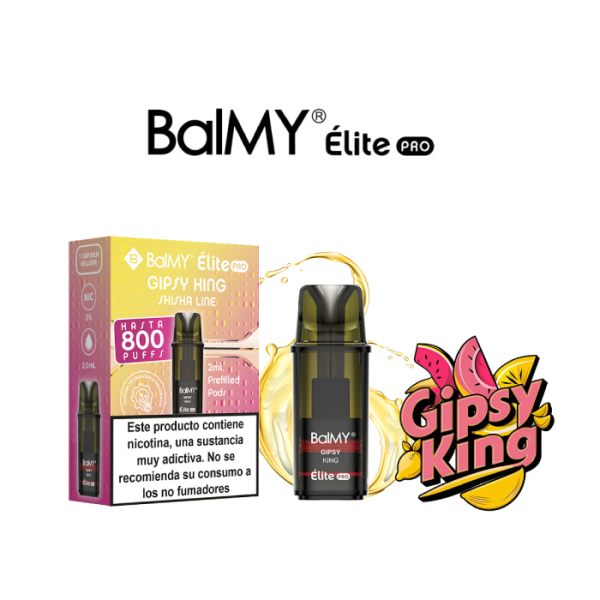 Cápsula rellena BalMY Élite PRO 800 puffs 20mg/ml nicotina SHISHA LINE- Gipsy King