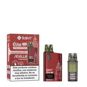 Pod recargable BalMY Élite PRO CITY Starter Kit con cápsula precargada 20mg/ml nicotina - SEVILLA Rojo (sandia)