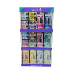 Pack VOZOL Vista Plug 10.000 puffs - 40 Kit Starter (8 sabores) + 8 estuches con 5 Packs Recarga (40 uds.) + EXPOSITOR GRATIS