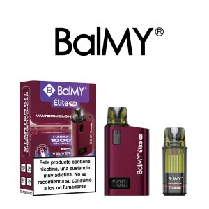 Pod recargable BalMY Élite PRO Starter Kit con cápsula precargada Red Velvet - Sandía