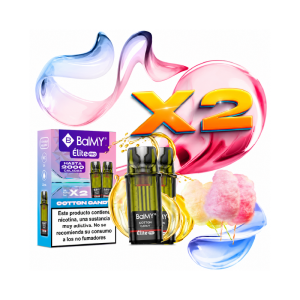 Cápsulas rellenas BalMY Élite PRO 1000 puffs 20mg/ml nicotina (2 x 1 uds/pack) - Algodón de Azúcar
