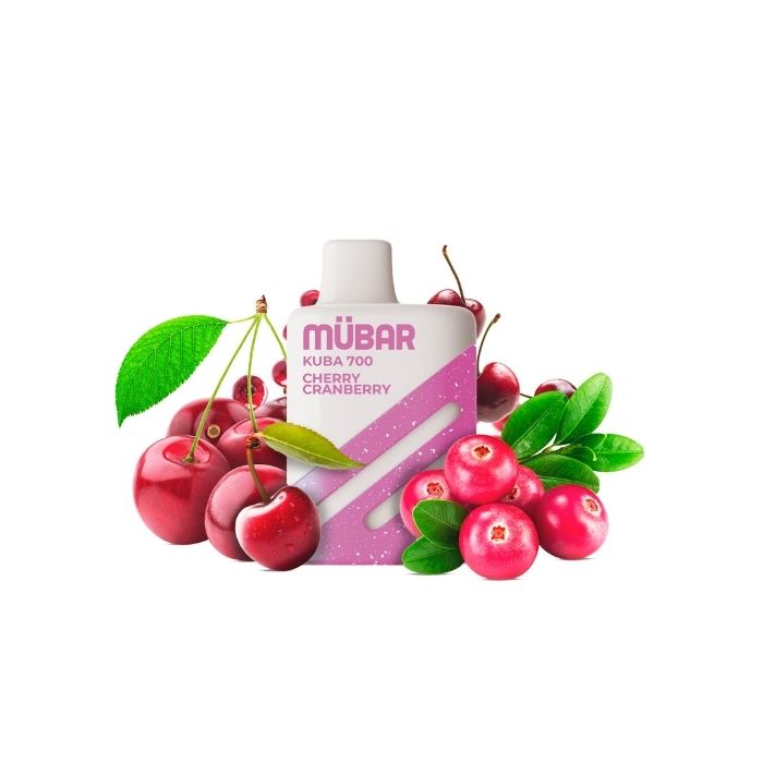 Mübar Kuba 700 Cherry Cranberry 0 mg/ml – estuche 10 unidades Estuche de 10 vapers Mübar Kuba 700 Cherry Cranberry, 0 mg/ml