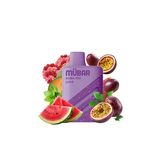 Mübar Kuba 700 Love 20 mg/ml – estuche 10 unidades Estuche de 10 vapers Mübar Kuba 700 Love, 20 mg/ml