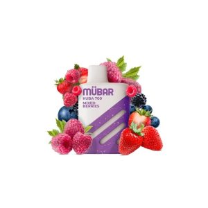 Estuche de 10 vapers Mübar Kuba 700 Mixed Berries, 0 mg/ml