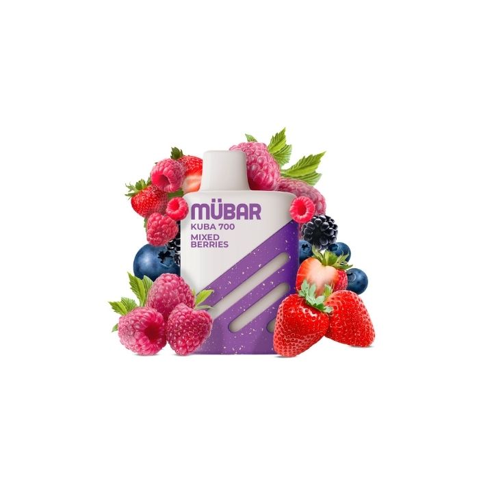 Mübar Kuba 700 Mixed Berries 0 mg/ml – estuche 10 unidades Estuche de 10 vapers Mübar Kuba 700 Mixed Berries, 0 mg/ml