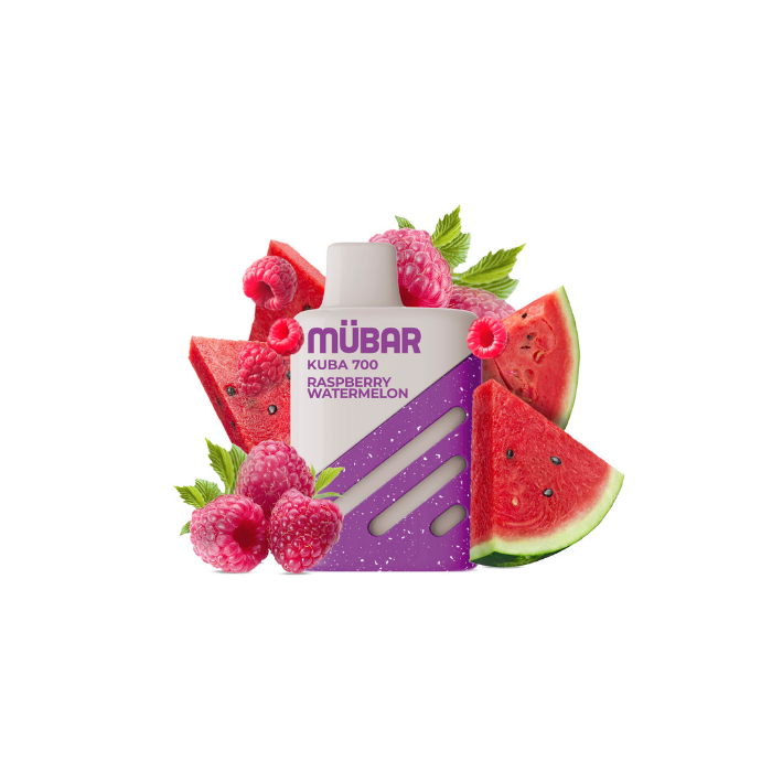 Mübar Kuba 700 Raspberry Watermelon 0 mg/ml – estuche 10 unidades Estuche de 10 vapers Mübar Kuba 700 Raspberry Watermelon, 0 mg/ml
