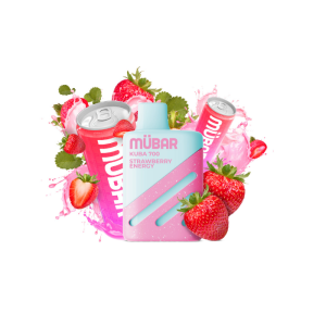 Estuche de 10 vapers Mübar Kuba 700 Strawberry Energy, 20 mg/ml