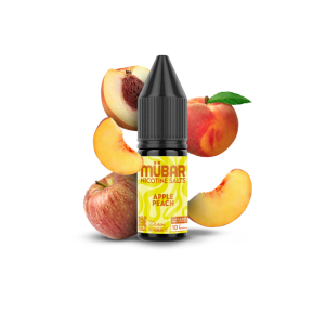 Bote de sales de nicotina Mübar Apple Peach de 10 ml, 10 mg/ml
